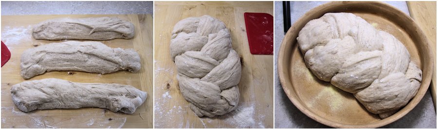 Plaiting a loaf