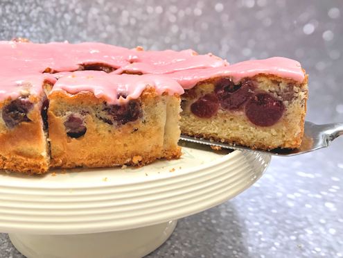 double decker cherry cake