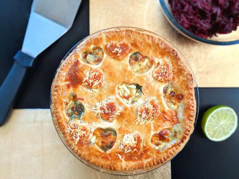 fennel and taleggio pie