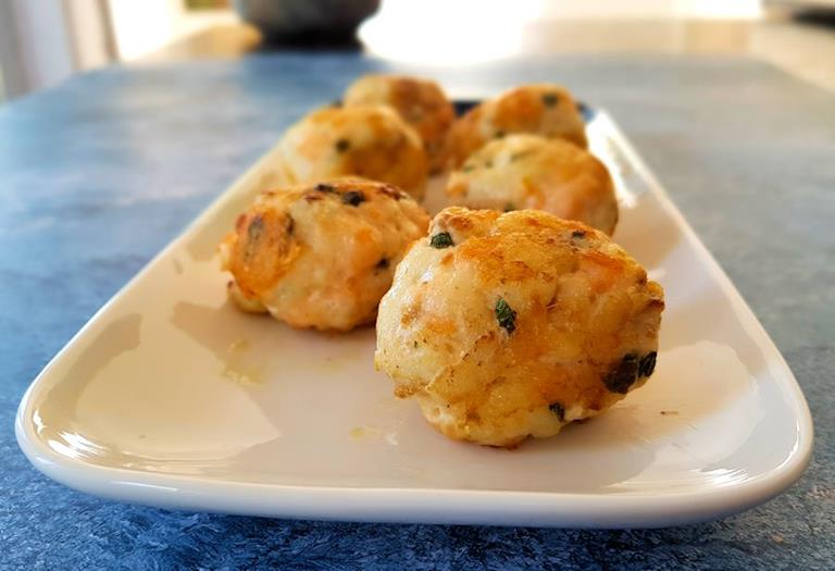 parmesan fish balls cuisinefiend.com