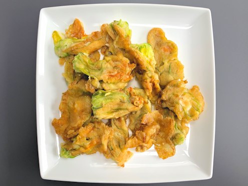 fried courgette flowers