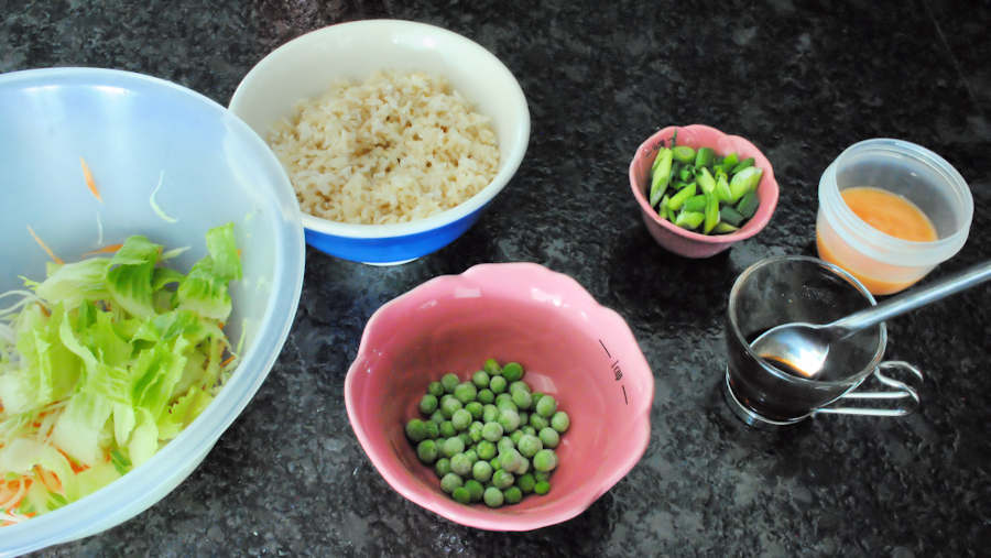 Fried rice ingredients