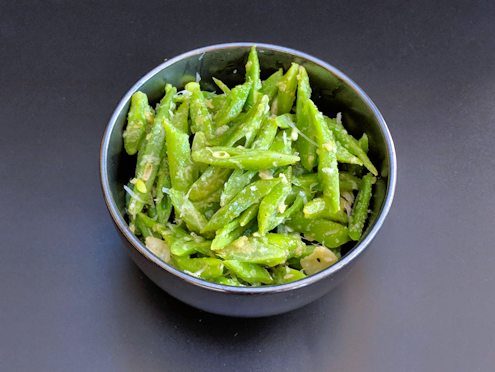 garlicky runner beans