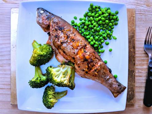 thai flavoured grilled trout