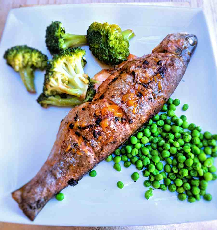 grilled whole trout