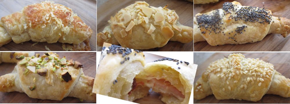 Ham and cheese pastries