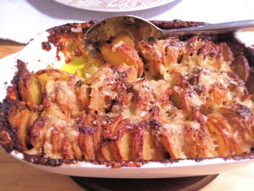 hasselback gratin