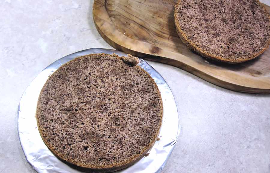 Sliced hazelnut cake