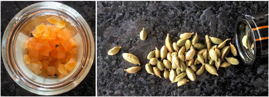 Orange peel and cardamom