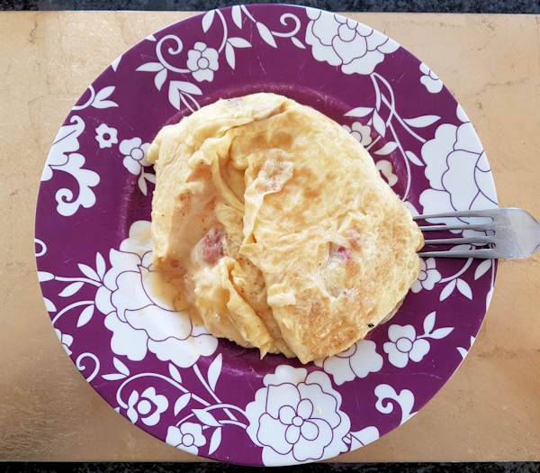 cheese and bacon omelette 

cuisinefiend.com keto diary