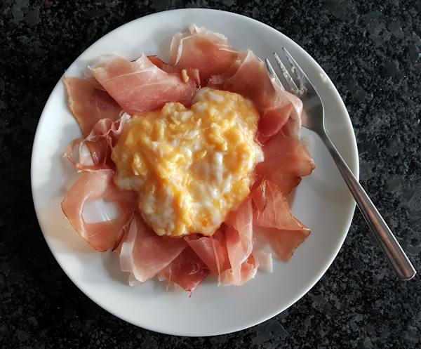 egg and ham cuisinefiend.com keto diary