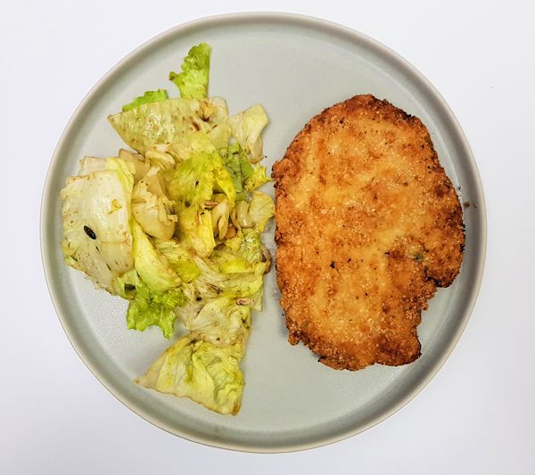 chicken milanese and salad cuisinefiend.com keto diary