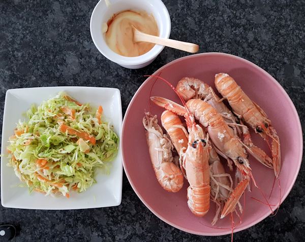 langoustines with mayo cuisinefiend.com keto diary