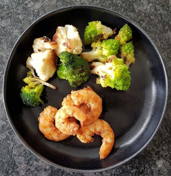 chilli shrimp and brassicas 

cuisinefiend.com keto diary