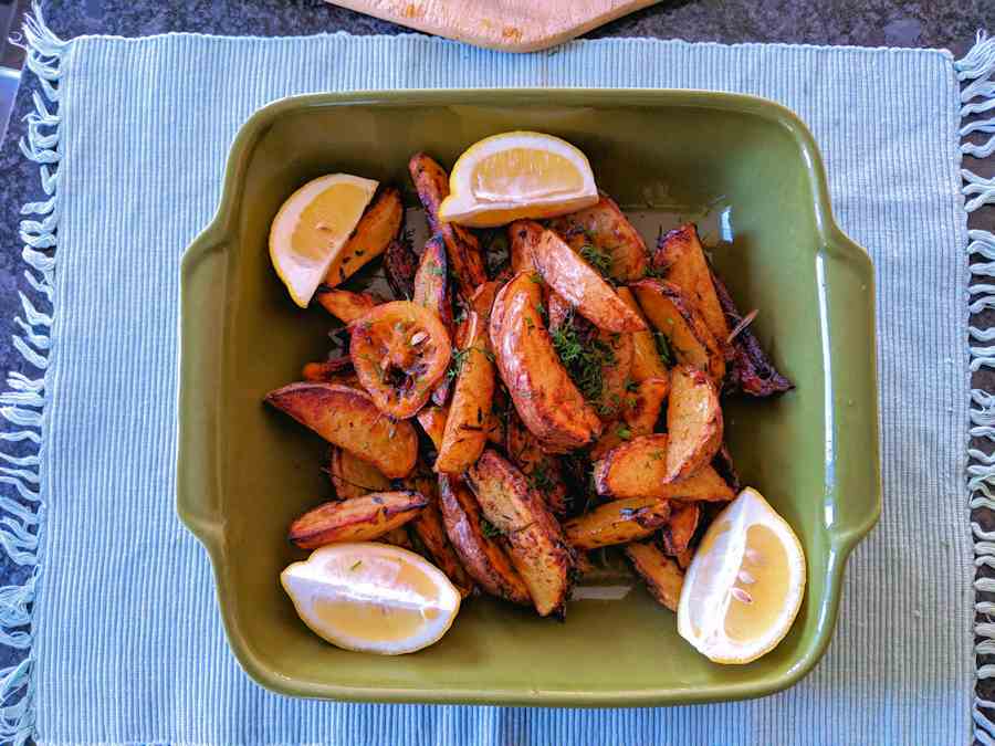 lemon potato wedges