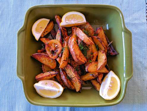 lemon potato wedges