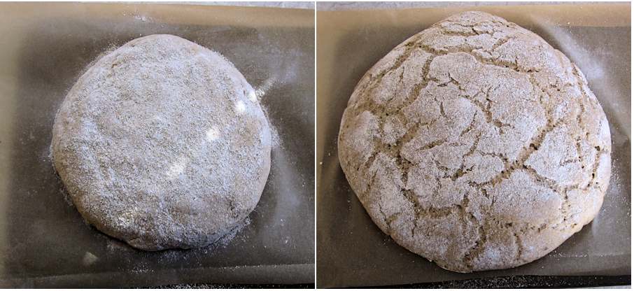 Shaping the malt rye loaf
