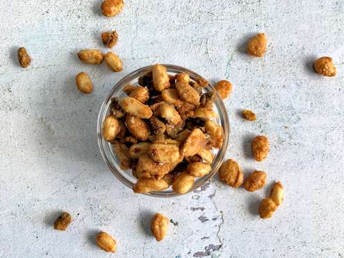 maple and spice roasted nuts