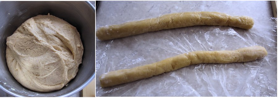 Dough and marzipan