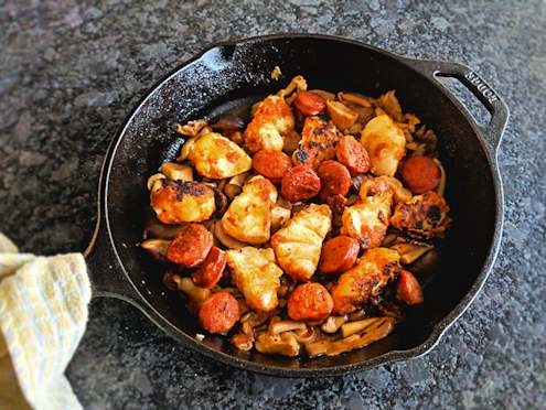 monkfish and chorizo