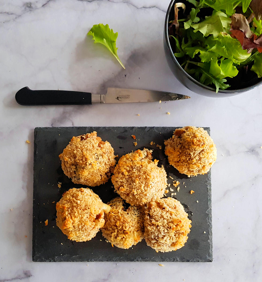 oven baked mushroom arancini cuisinefiend.com