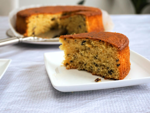 Orange and cacao sour cream cake
