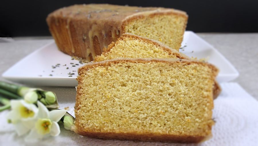 Orange and lavender pound cake