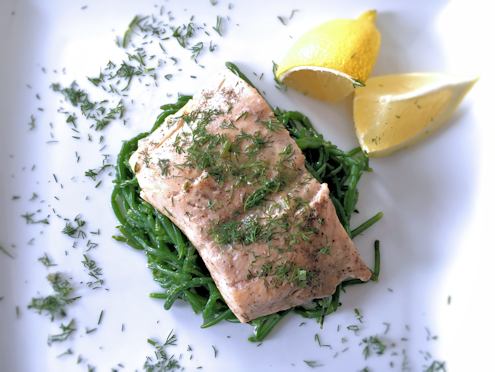 oven steamed sea trout