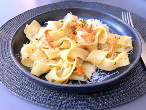 pappardelle with chanterelles