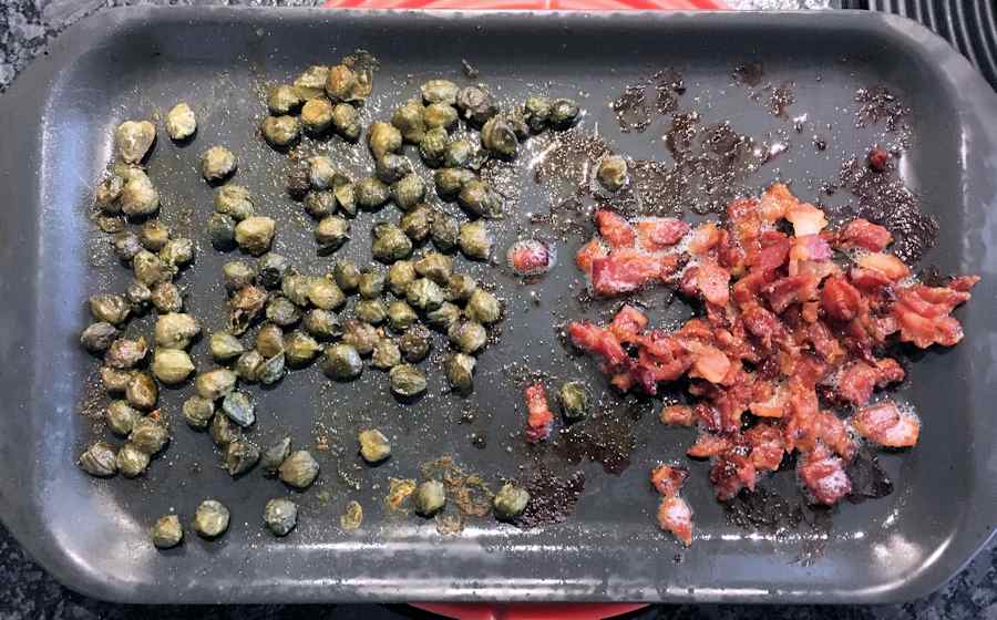capers and bacon