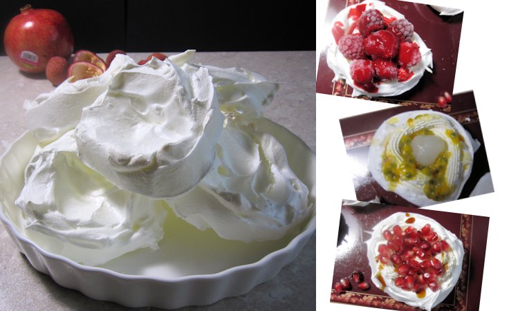 Meringues with berry filling