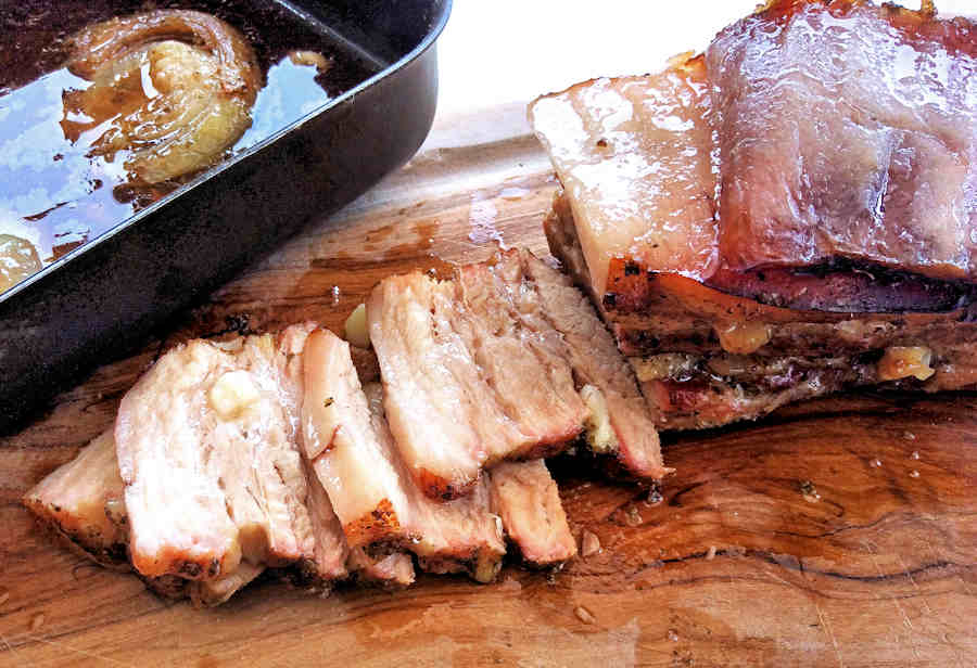 Roast pork belly