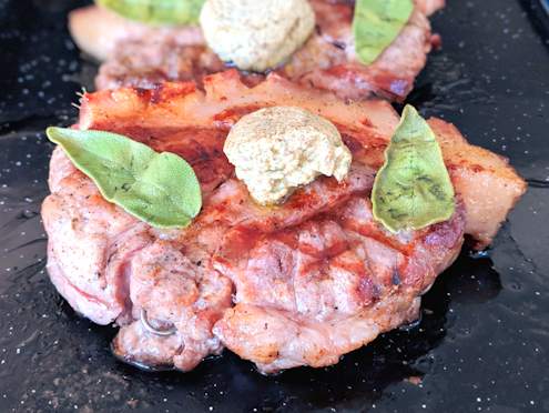 pork steaks with sage