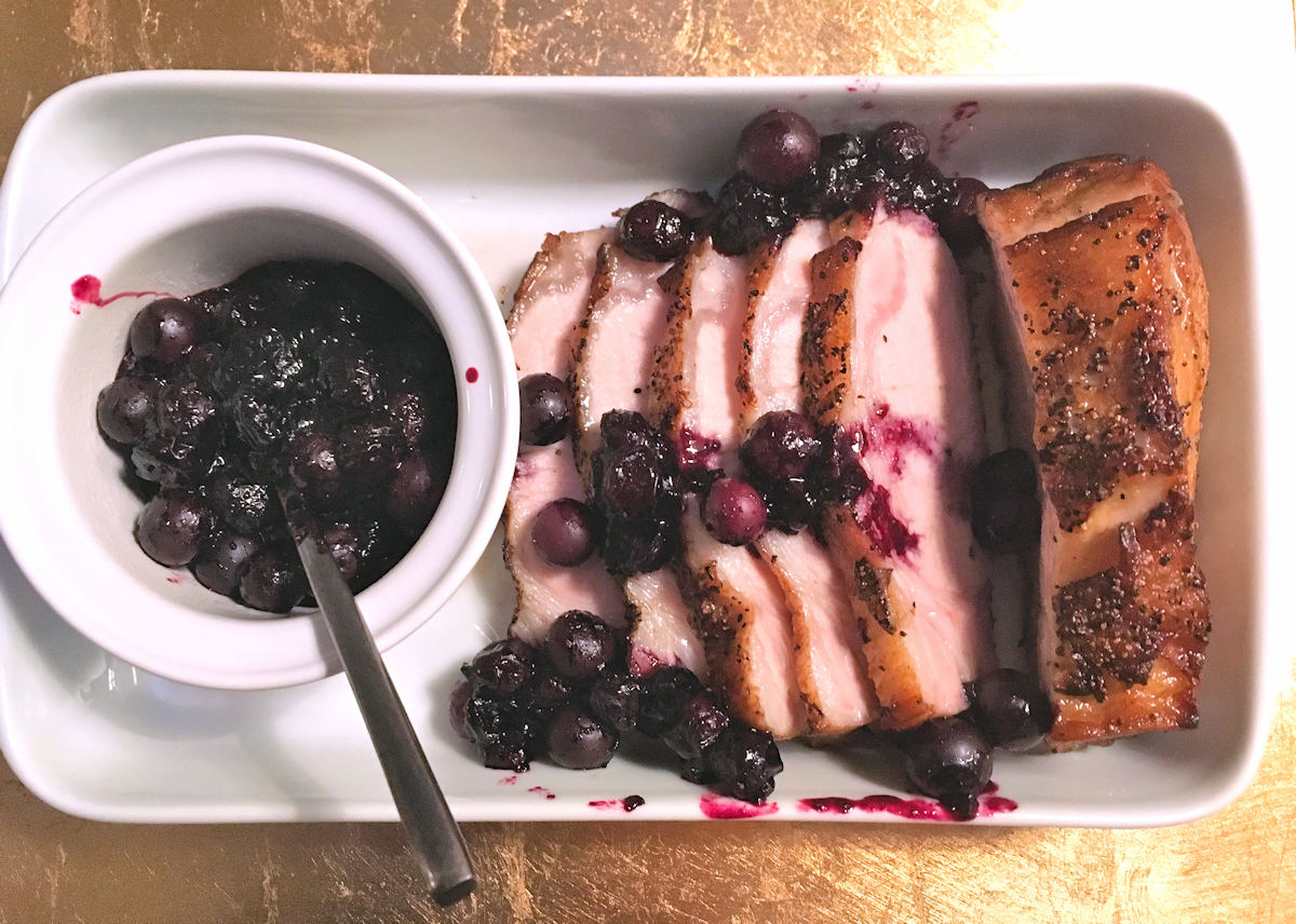 pork loin with blueberry sauce cuisinefiend.com