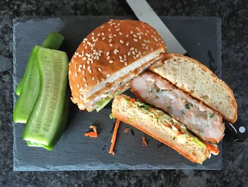 prawn burgers
