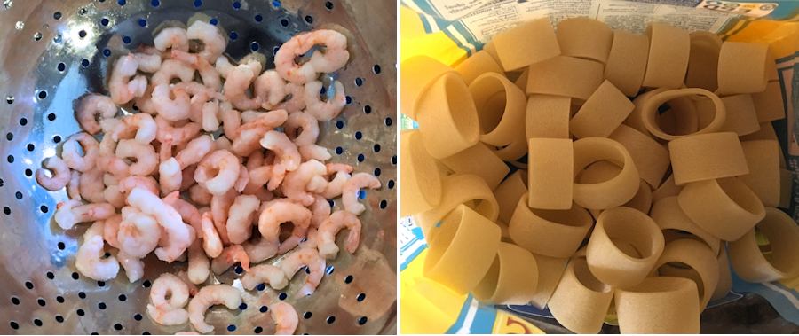 pasta and prawn