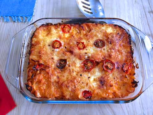 provolone pasta bake
