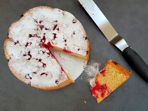 redcurrant sponge cake