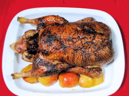 Roast duck with spice rub