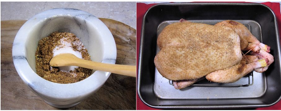 Duck with a spice rub