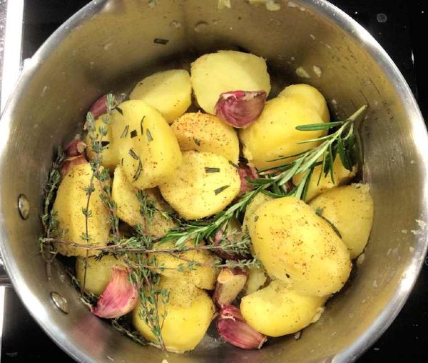 boiled potatoes