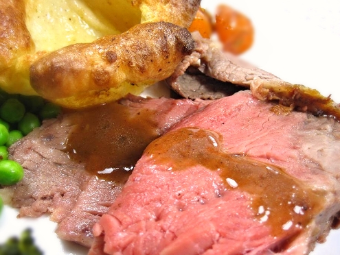 Roast rib of beef