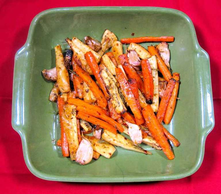 roast carrots and parsnips cuisinefiend.com