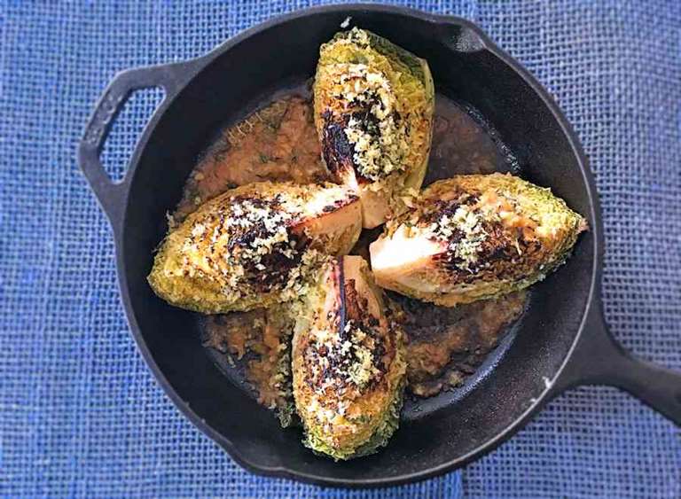 roasted savoy cabbage cuisinefiend.com