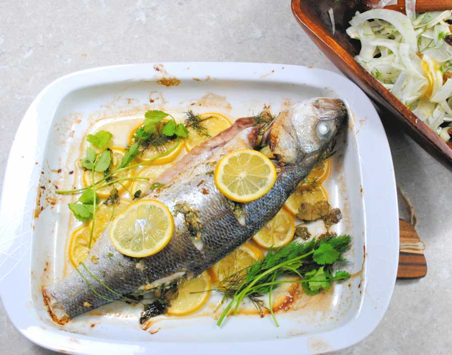 Whole Roasted Sea Bass Recipe