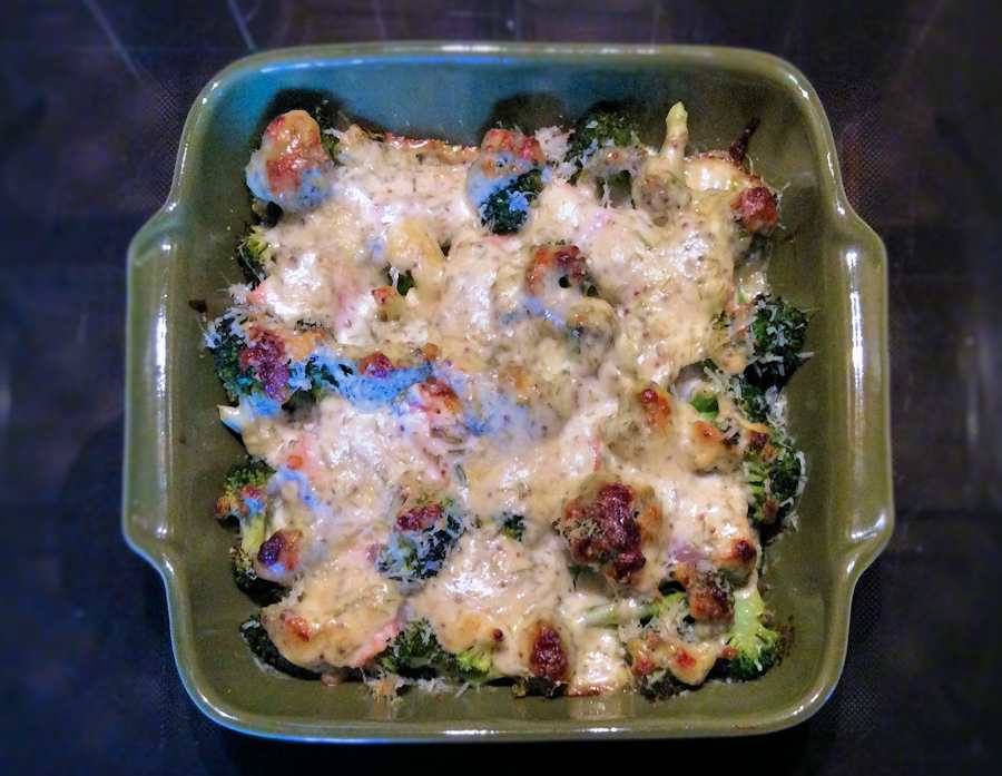 Salmon broccoli bake