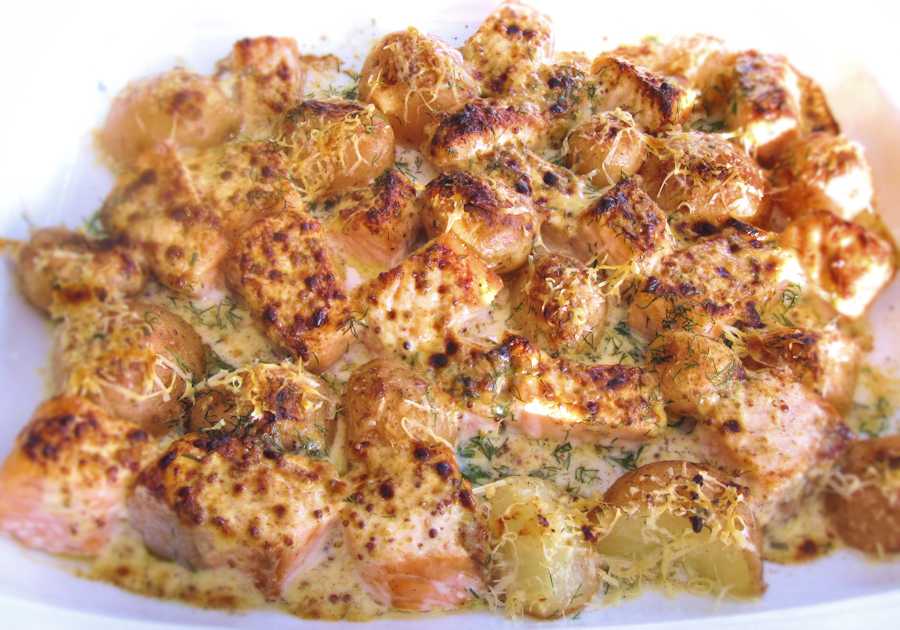 Salmon and potato bake