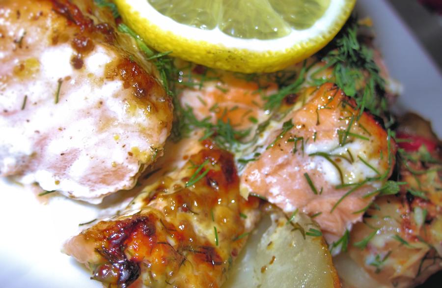 Salmon and potatoes