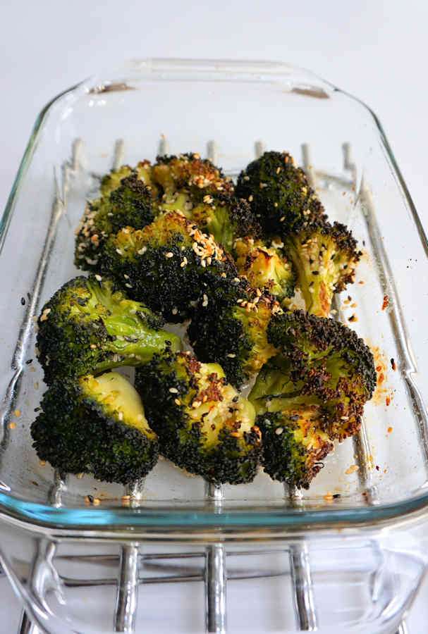 sesame roasted broccoli cuisinefiend.com