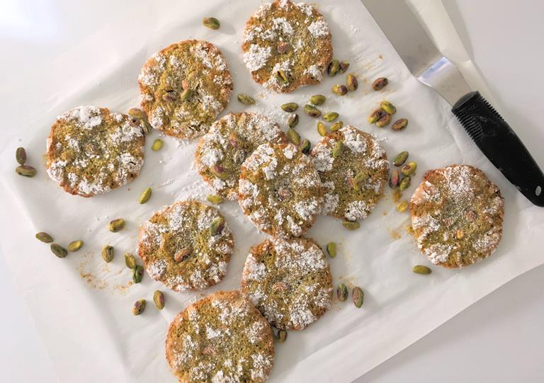 sicilian pistachio cookies cuisinefiend.com